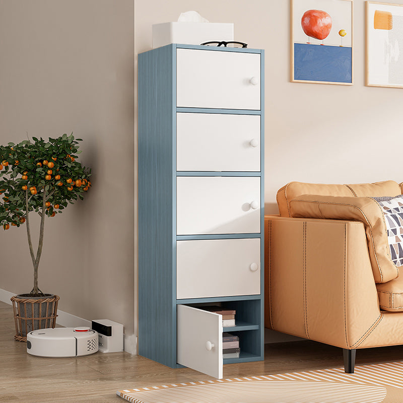 Contemporary Wooden Accent Cabinet Bar Pulls Handle Design Storage Cabinet