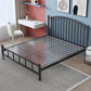 Metal Bed Frame in Stainless Steel 40.16" H Open-Frame Bed with Headboard