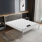 Metal Bed Frame in Stainless Steel 40.16" H Open-Frame Bed with Headboard