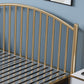 Metal Bed Frame in Stainless Steel 40.16" H Open-Frame Bed with Headboard