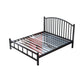 Metal Bed Frame in Stainless Steel 40.16" H Open-Frame Bed with Headboard