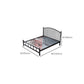 Metal Bed Frame in Stainless Steel 40.16" H Open-Frame Bed with Headboard