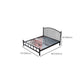 Metal Bed Frame in Stainless Steel 40.16" H Open-Frame Bed with Headboard