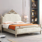 Victorian Upholstered Bed Frame with Nailhead Mattress Included Solid Wood Standard Bed Clearhalo 'Bedroom Furniture' 'Beds' 'furn' 'furn_beds' 'Furniture' 6995028