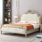 Victorian Upholstered Bed Frame with Nailhead Mattress Included Solid Wood Standard Bed Clearhalo 'Bedroom Furniture' 'Beds' 'furn' 'furn_beds' 'Furniture' 6995032