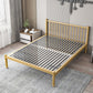 Contemporary Metal Standard Bed with Metal Legs Bed Frame with Headboard