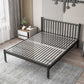 Contemporary Metal Standard Bed with Metal Legs Bed Frame with Headboard