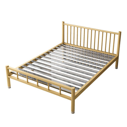 Contemporary Metal Standard Bed with Metal Legs Bed Frame with Headboard