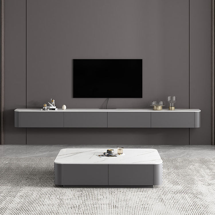 Stone TV Media Console Contemporary Media Console with Drawers Clearhalo 'furn' 'furn_tv_stands_entertainment_centers' 'Furniture' 'Living Room Furniture' 'TV Stands & Entertainment Centers' 'TV Stands & Media Storage Furniture' 'tv_stands_entertainment_centers' 6995215
