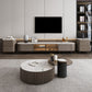Stone TV Media Console Contemporary Media Console with 2 Drawers Clearhalo 'furn' 'furn_tv_stands_entertainment_centers' 'Furniture' 'Living Room Furniture' 'TV Stands & Entertainment Centers' 'TV Stands & Media Storage Furniture' 'tv_stands_entertainment_centers' 6995228