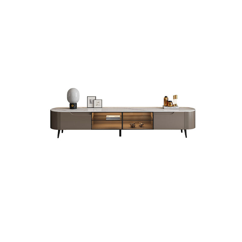 Stone TV Media Console Contemporary Media Console with 2 Drawers Clearhalo 'furn' 'furn_tv_stands_entertainment_centers' 'Furniture' 'Living Room Furniture' 'TV Stands & Entertainment Centers' 'TV Stands & Media Storage Furniture' 'tv_stands_entertainment_centers' 6995233