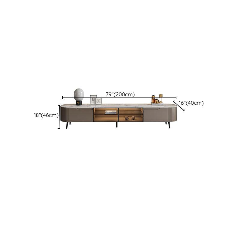 Stone TV Media Console Contemporary Media Console with 2 Drawers Clearhalo 'furn' 'furn_tv_stands_entertainment_centers' 'Furniture' 'Living Room Furniture' 'TV Stands & Entertainment Centers' 'TV Stands & Media Storage Furniture' 'tv_stands_entertainment_centers' 6995238