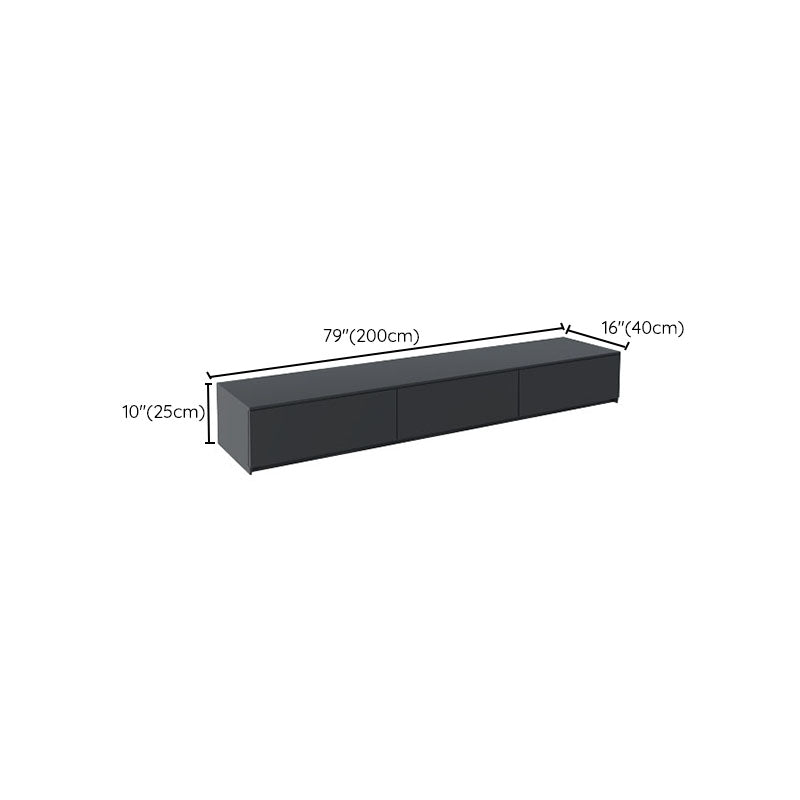 Contemporary TV Stand Console Black Stone Media Console with Drawers Clearhalo 'furn' 'furn_tv_stands_entertainment_centers' 'Furniture' 'Living Room Furniture' 'TV Stands & Entertainment Centers' 'TV Stands & Media Storage Furniture' 'tv_stands_entertainment_centers' 6995253