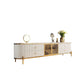 Marble Glam TV Console White 4 Drawers Media Console with Doors Clearhalo 'furn' 'furn_tv_stands_entertainment_centers' 'Furniture' 'Living Room Furniture' 'TV Stands & Entertainment Centers' 'TV Stands & Media Storage Furniture' 'tv_stands_entertainment_centers' 6995262