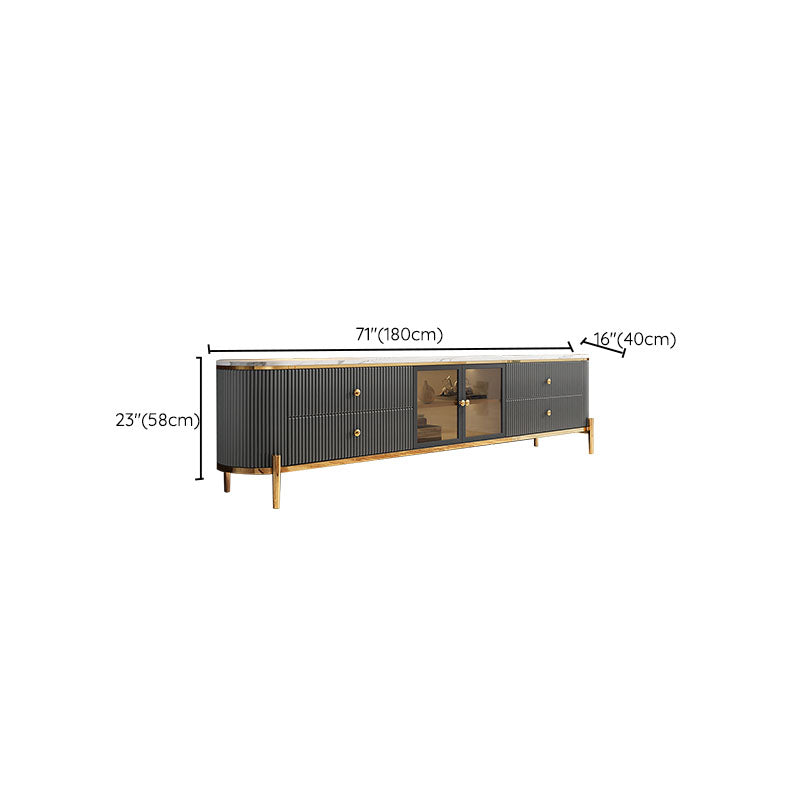 Marble Glam TV Console White 4 Drawers Media Console with Doors Clearhalo 'furn' 'furn_tv_stands_entertainment_centers' 'Furniture' 'Living Room Furniture' 'TV Stands & Entertainment Centers' 'TV Stands & Media Storage Furniture' 'tv_stands_entertainment_centers' 6995270