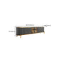 Marble Glam TV Console White 4 Drawers Media Console with Doors Clearhalo 'furn' 'furn_tv_stands_entertainment_centers' 'Furniture' 'Living Room Furniture' 'TV Stands & Entertainment Centers' 'TV Stands & Media Storage Furniture' 'tv_stands_entertainment_centers' 6995272