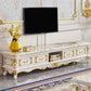Traditionele TV-standaard Console Houten mediaconsole TV-standaard met 4 laden