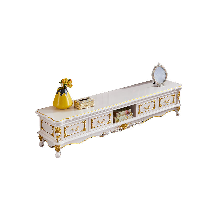 Traditionele TV-standaard Console Houten mediaconsole TV-standaard met 4 laden