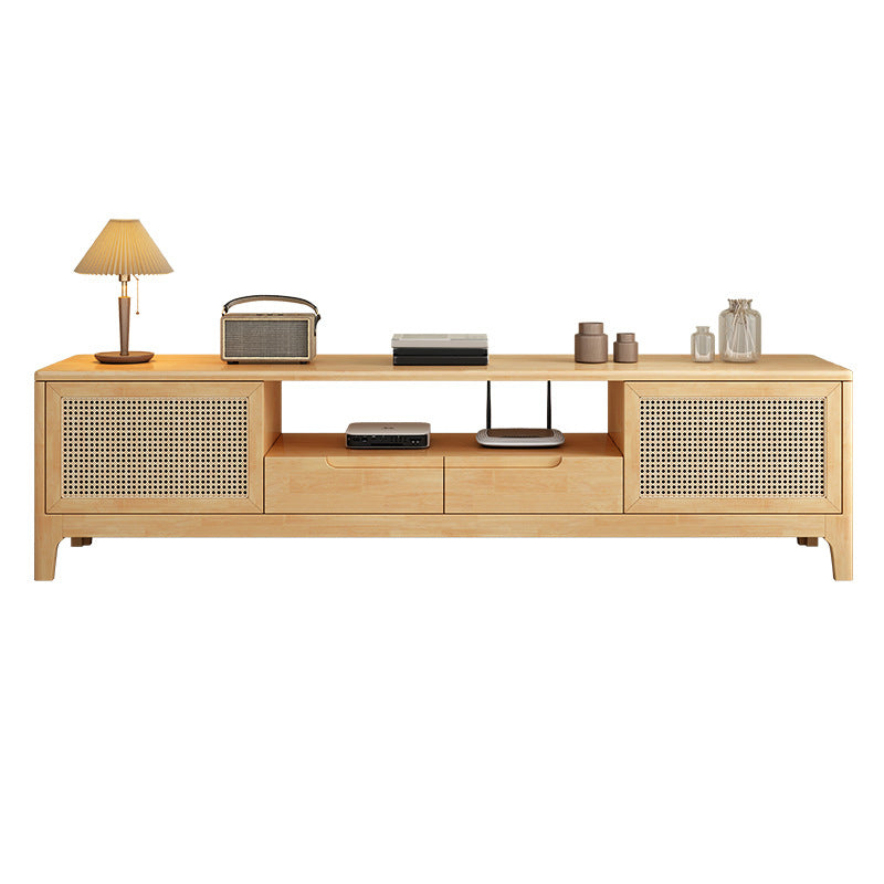 Solid Wood TV Media Console Contemporary TV Console with Drawers Natural Clearhalo 'furn' 'furn_tv_stands_entertainment_centers' 'Furniture' 'Living Room Furniture' 'TV Stands & Entertainment Centers' 'TV Stands & Media Storage Furniture' 'tv_stands_entertainment_centers' 6995318