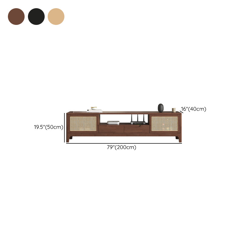 Solid Wood TV Media Console Contemporary TV Console with Drawers Clearhalo 'furn' 'furn_tv_stands_entertainment_centers' 'Furniture' 'Living Room Furniture' 'TV Stands & Entertainment Centers' 'TV Stands & Media Storage Furniture' 'tv_stands_entertainment_centers' 6995327
