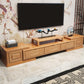 Oak Contemporary Media Console 3 Drawers TV Console with Splayed Wooden Legs