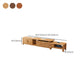 Oak Contemporary Media Console 3 Drawers TV Console with Splayed Wooden Legs