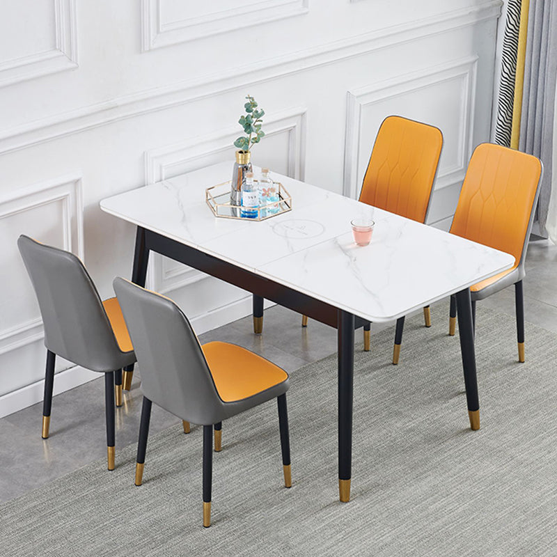 Modern Dining Table Rectangle Extendable Dining Table for Dining Room