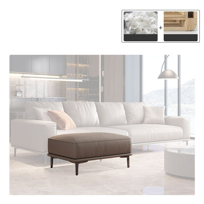 Mid secolo moderno vera pelle cuscini bianchi cuscini a braccio quadrato salotto