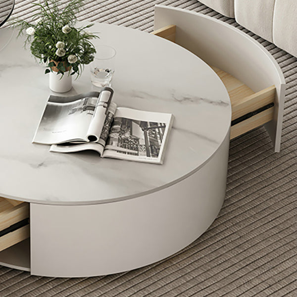 Slate Top Coffee Table Set Frame Cocktail Table with 2 Storage Drawers Clearhalo 'Coffee & Accent Tables' 'Coffee Tables' 'coffee_tables' 'furn' 'furn_coffee_tables' 'Furniture' 'Living Room Furniture' 6998330