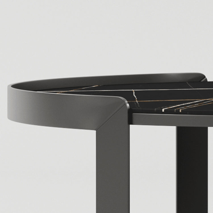 Round Stone Coffee Table Set Stainless Steel Simple Cocktail Table Clearhalo 'Coffee & Accent Tables' 'Coffee Tables' 'coffee_tables' 'furn' 'furn_coffee_tables' 'Furniture' 'Living Room Furniture' 6998364