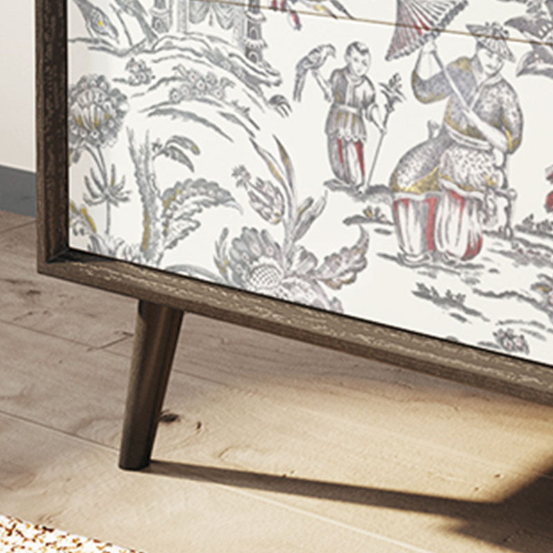 Comodino da tavolo da tavolo da tavolo notturno contemporaneo con 2 cassetti per la camera da letto