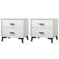 Contemporary Accent Table Nightstand 2 Drawers Night Table for Home
