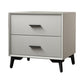Contemporary Accent Table Nightstand 2 Drawers Night Table for Home
