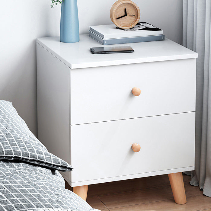 Modernism Bed Nightstand Storage Drawer Night Table for Home White 1 Piece 2 Clearhalo 'Bedroom Furniture' 'furn' 'furn_night_stand' 'Furniture' 'night_stand' 'Nightstands' 6999089