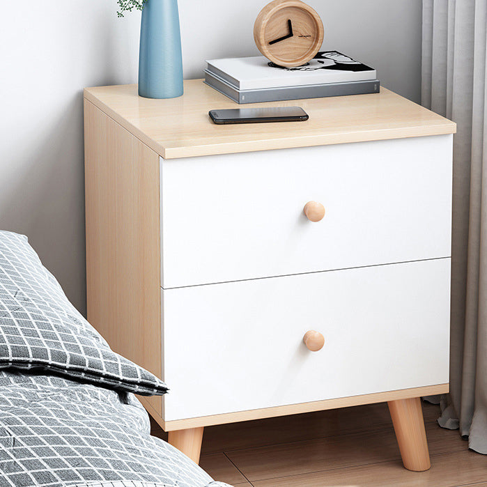 Modernism Bed Nightstand Storage Drawer Night Table for Home Cherry Wood 1 Piece 2 Clearhalo 'Bedroom Furniture' 'furn' 'furn_night_stand' 'Furniture' 'night_stand' 'Nightstands' 6999090