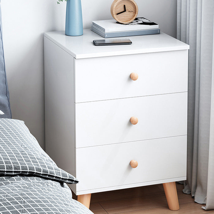Modernism Bed Nightstand Storage Drawer Night Table for Home White 1 Piece 3 Clearhalo 'Bedroom Furniture' 'furn' 'furn_night_stand' 'Furniture' 'night_stand' 'Nightstands' 6999093