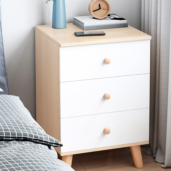 Modernism Bed Nightstand Storage Drawer Night Table for Home Cherry Wood 1 Piece 3 Clearhalo 'Bedroom Furniture' 'furn' 'furn_night_stand' 'Furniture' 'night_stand' 'Nightstands' 6999095