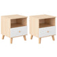 Modernism Bed Nightstand Storage Drawer Night Table for Home Cherry Wood 2 Piece Set 1 Clearhalo 'Bedroom Furniture' 'furn' 'furn_night_stand' 'Furniture' 'night_stand' 'Nightstands' 6999096
