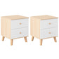 Modernism Bed Nightstand Storage Drawer Night Table for Home Cherry Wood 2 Piece Set 2 Clearhalo 'Bedroom Furniture' 'furn' 'furn_night_stand' 'Furniture' 'night_stand' 'Nightstands' 6999098