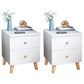 Modernism Bed Nightstand Storage Drawer Night Table for Home White 2 Piece Set 2 Clearhalo 'Bedroom Furniture' 'furn' 'furn_night_stand' 'Furniture' 'night_stand' 'Nightstands' 6999105