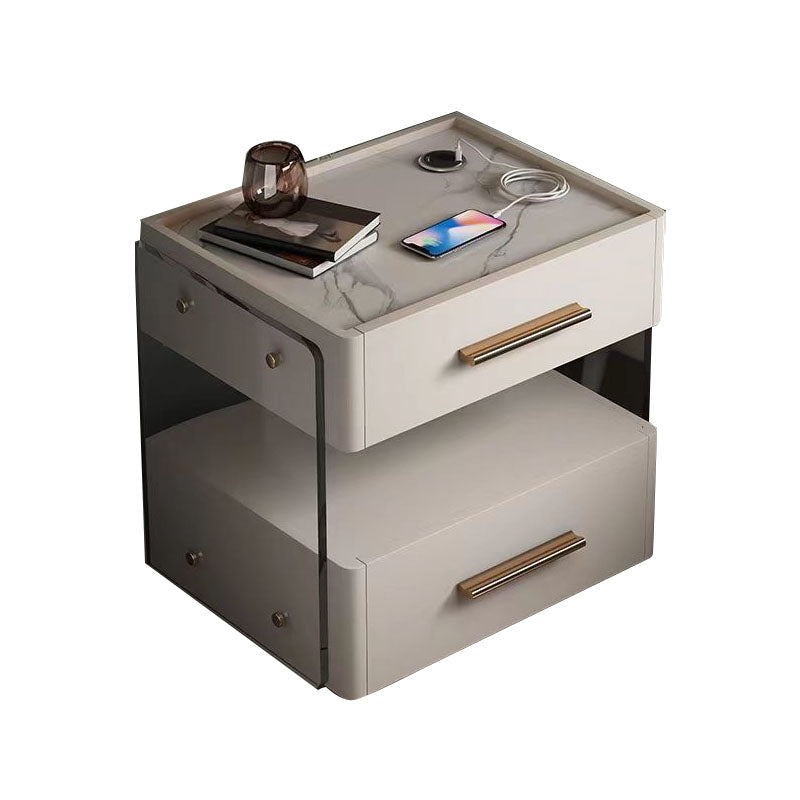 グラムアクセントテーブルナイトスタンドオープンストレージナイトスタンドベッドルームとホーム