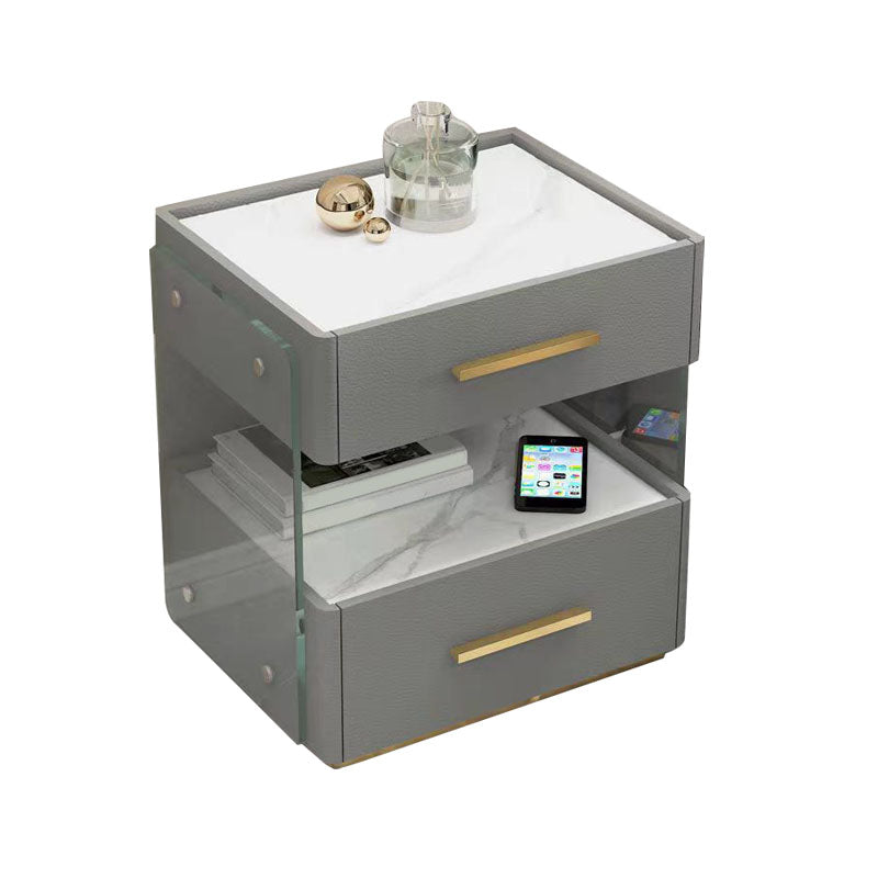 グラムアクセントテーブルナイトスタンドオープンストレージナイトスタンドベッドルームとホーム