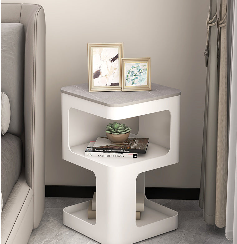 Glam Accent Table Nachtstand metaal/stenen nachttafel voor slaapkamer