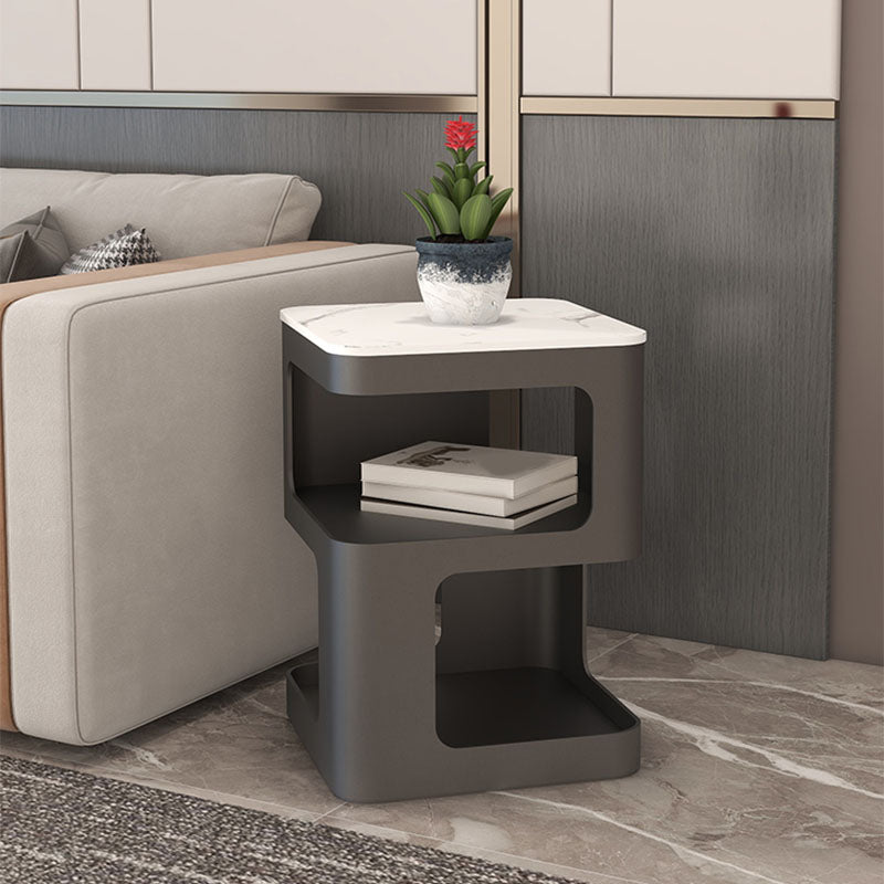 Glam Accent Table Nachtstand metaal/stenen nachttafel voor slaapkamer