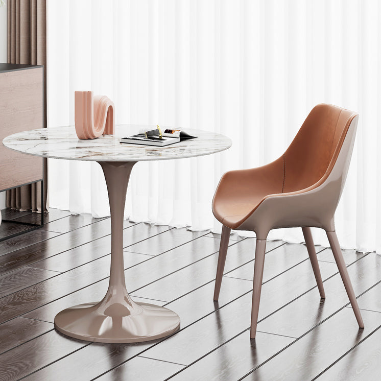 Glam Dinette Set para el hogar 1/2/3 PCS Juego de mesa de comedor blanca brillante