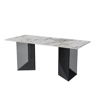 灰色の椅子を備えたメタルダイネットセット1/2/4/7 PCSグラムダイニングテーブルセット