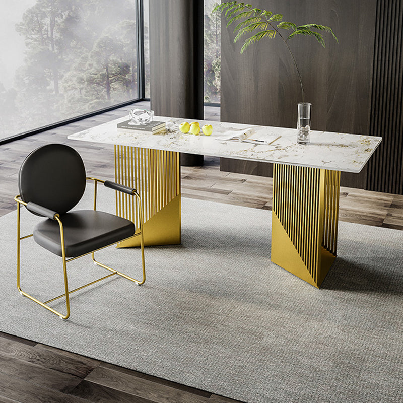 灰色の椅子を備えたメタルダイネットセット1/2/4/7 PCSグラムダイニングテーブルセット