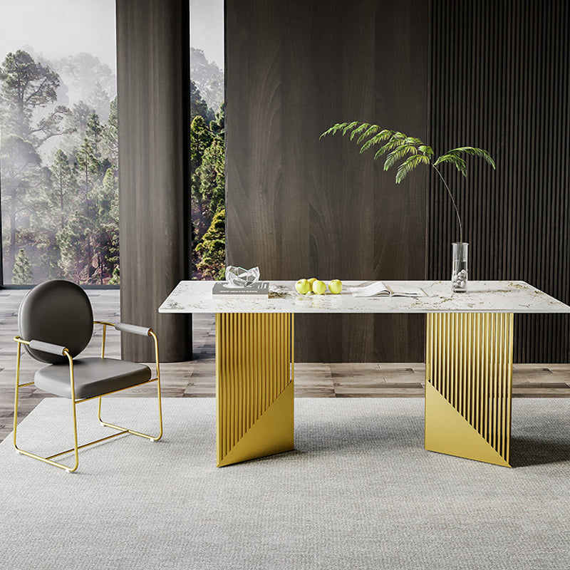 灰色の椅子を備えたメタルダイネットセット1/2/4/7 PCSグラムダイニングテーブルセット