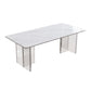 Mesa de comedor de piedra rectangular moderna 1/7 piezas de comedor juego para comedor