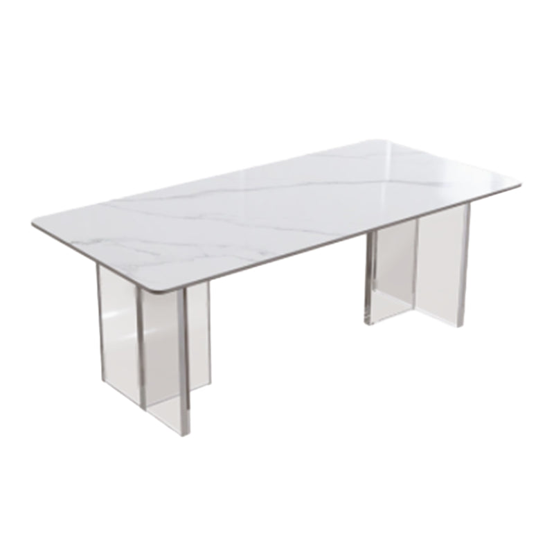 Mesa de comedor de piedra rectangular moderna 1/7 piezas de comedor juego para comedor
